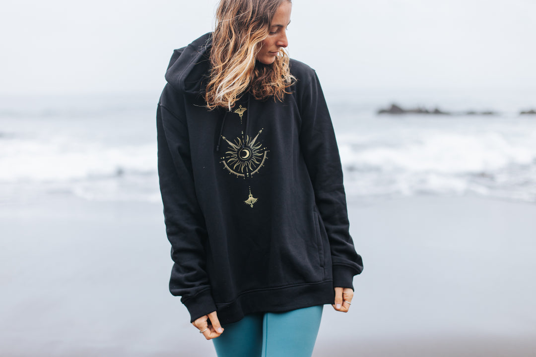 Polerón Oversize Moon Algodón Orgánico Black