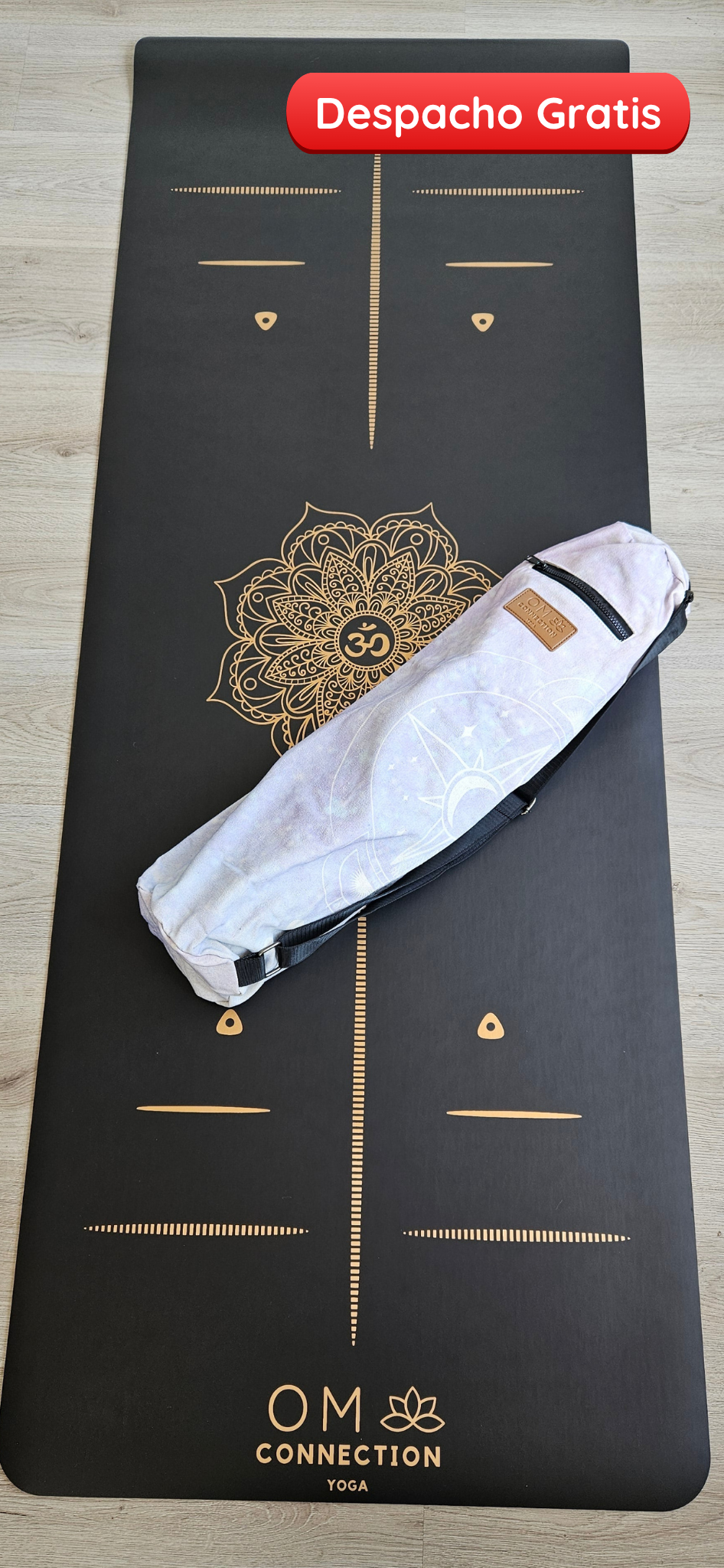 🎁 Kit Completo Yoga - Mat Pu Sould Gold + Bolso Porta Mat Cosmo