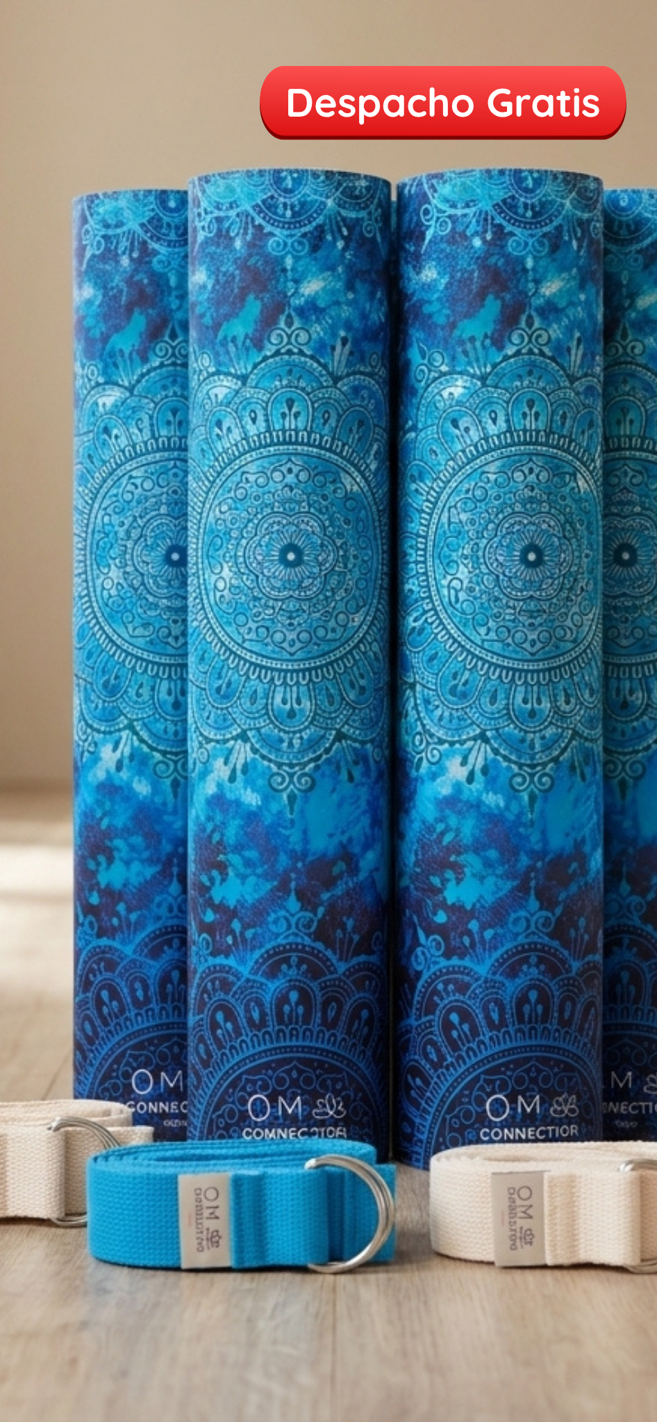 🧘‍♀️ PACK Sala de Yoga x4 — Mats PU Parsva + Cintas